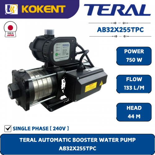TERAL AUTOMATIC BOOSTER WATER PUMP [1HP.133L/M.44M] AB32X255TPC