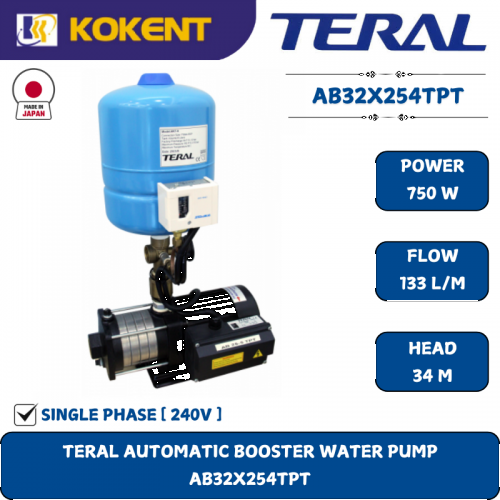 TERAL AUTOMATIC BOOSTER WATER PUMP [1HP.133L/M.34M] AB32X254TPT