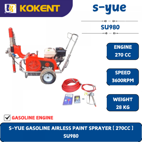S-YUE GASOLINE AIRLESS PAINT SPRAYER [ 270CC ]  SU980