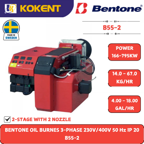 BENTONE OIL BURNES 3-PHASE 230V/400V 50 Hz IP 20  B55-2