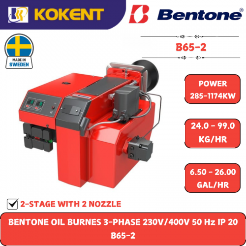 BENTONE OIL BURNES 3-PHASE 230V/400V 50 Hz IP 20  B65-2