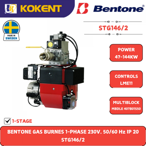 BENTONE GAS BURNES 1-PHASE 230V, 50/60 Hz IP 20  STG146/2