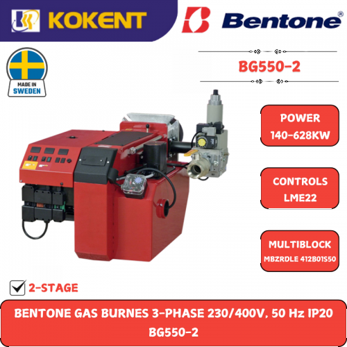 BENTONE GAS BURNES 3-PHASE 230/400V, 50 Hz IP20  BG550-2
