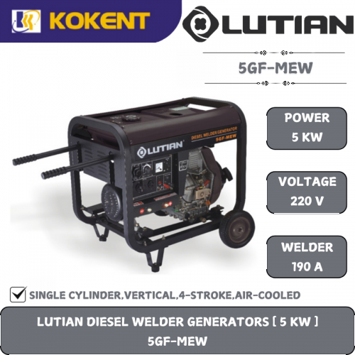 LUTIAN DIESEL WELDER GENERATORS [ 5 KW ]  5GF-MEW