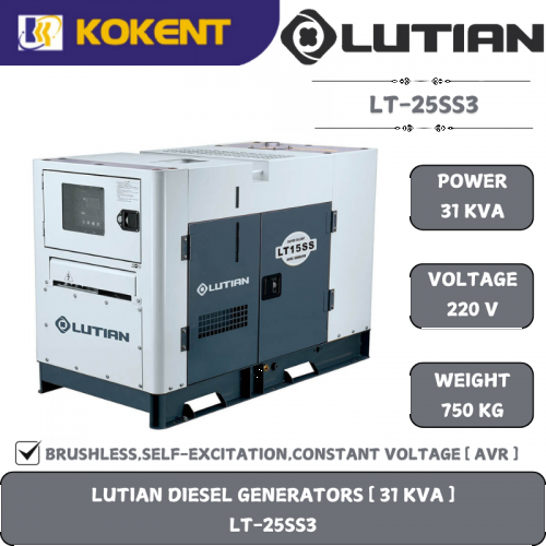 LUTIAN DIESEL GENERATORS [ 31 KVA ]  LT-25SS3