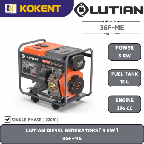 LUTIAN DIESEL GENERATORS [ 3 KW ]  3GF-ME