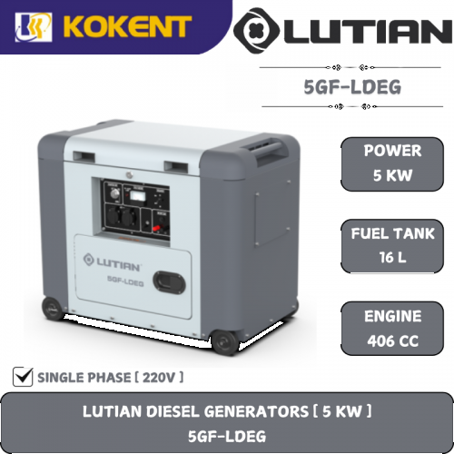 LUTIAN DIESEL GENERATORS [ 5 KW ]  5GF-LDEG