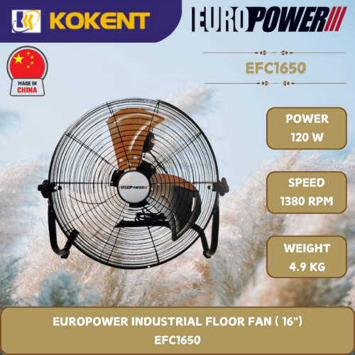EUROPOWER INDUSTRIAL FLOOR FAN ( 16