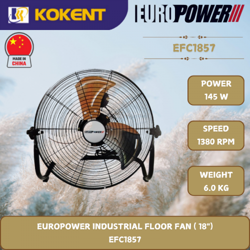 EUROPOWER INDUSTRIAL FLOOR FAN ( 18