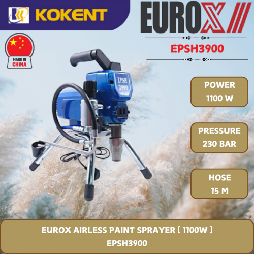 EUROX AIRLESS PAINT SPRAYER [ 1100W.230BAR.2.0L/MIN ]  EPSH3900