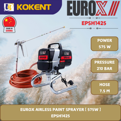 EUROX AIRLESS PAINT SPRAYER [ 575W.210BAR.1.7L/MIN ]  EPSH1425