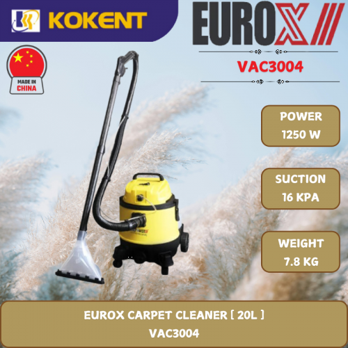EUROX CARPET CLEANER [ 20L.1250W.6.2KG ]  VAC3004