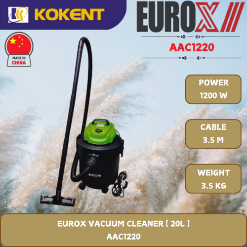 EUROX VACUUM CLEANER [ 20L.1200W.3.5KG ]  AAC1220