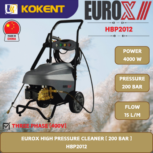 EUROX HIGH PRESSURE CLEANER [ 200 BAR.4000W.15L/MIN ]  HBP2012