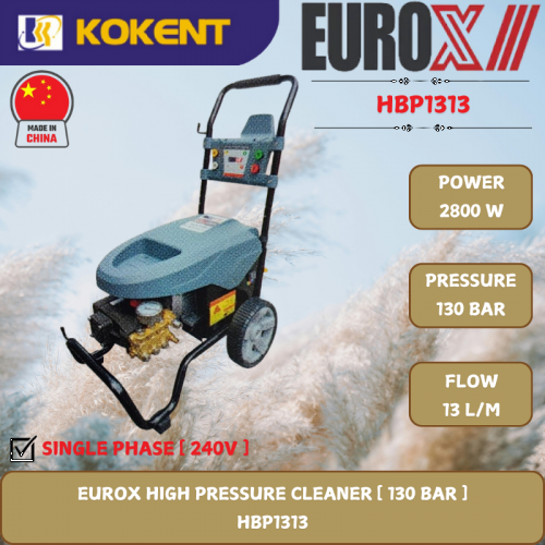 EUROX HIGH PRESSURE CLEANER [ 130 BAR.2800W.13L/MIN ]  HBP1313