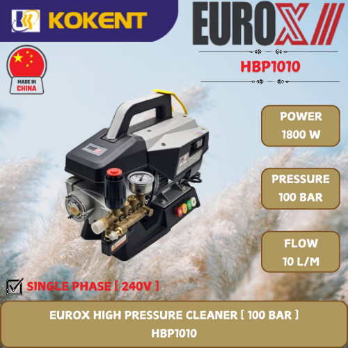 EUROX HIGH PRESSURE CLEANER [ 100 BAR.1800W.10L/MIN ]  HBP1010