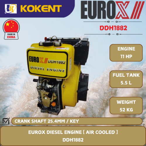 EUROX DIESEL ENGINE AIR COOLED [11HP.49KG ] DDH1882