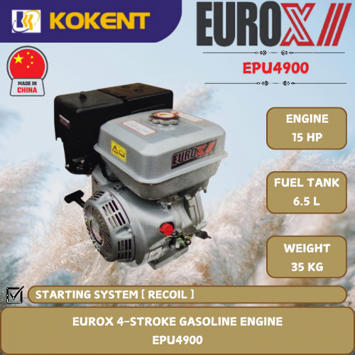 EUROX 4-STROKE GASOLINE ENGINE [15HP.35KG ] EPU4900