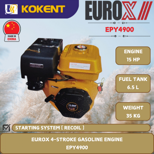 EUROX 4-STROKE GASOLINE ENGINE [15HP.35KG ] EPY490