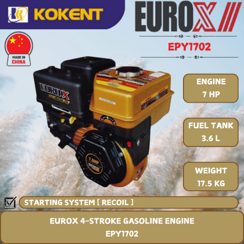 EUROX 4-STROKE GASOLINE ENGINE [ 7HP.17.5KG] EPY1702