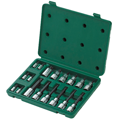 SATA Dr. Hex Bit Socket Set 18pc, 1/4