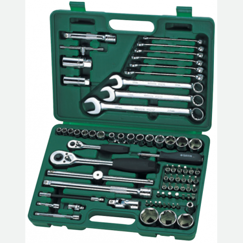 SATA Dr. Socket Wrench Set 76pc, 1/4