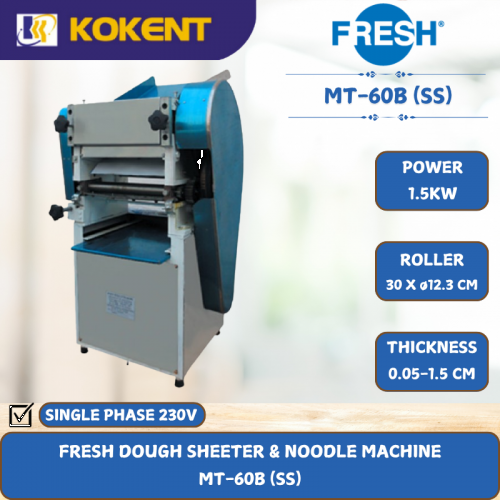FRESH DOUGH SHEETER & NOODLE MACHINE [ 1.5KW ] MT-60B (SS)