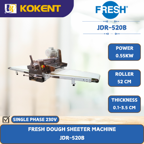 FRESH DOUGH SHEETER MACHINE [ 0.55KW ] JDR-520B