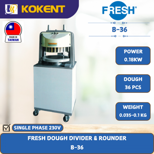 FRESH DOUGH DIVIDER & ROUNDER [ 0.18KW ] B-36