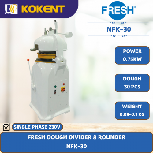 FRESH DOUGH DIVIDER & ROUNDER [ 0.75KW ] NFK-30