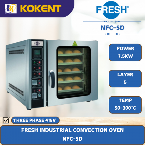 FRESH INDUSTRIAL CONVECTION OVEN [ 7.5KW ] NFC-5D