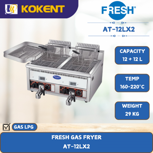 FRESH GAS FRYER [ 12+12L ] AT-12LX2