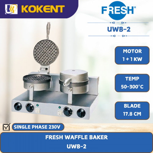 FRESH WAFFLE BAKER [ 1+ 1KW ] UWB-2