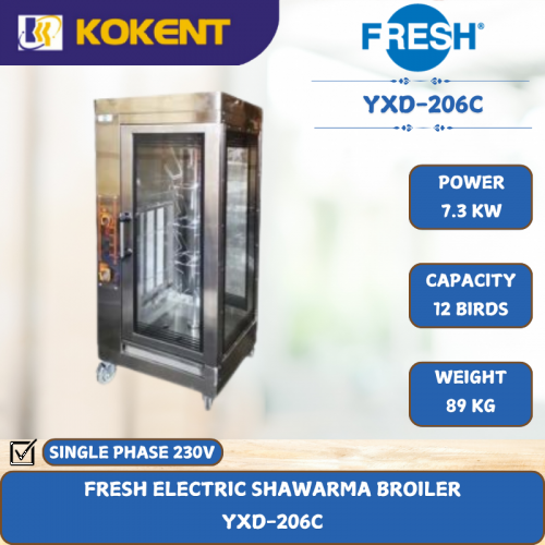 FRESH ELECTRIC SHAWARMA BROILER [ 7.3KW ] YXD-206C