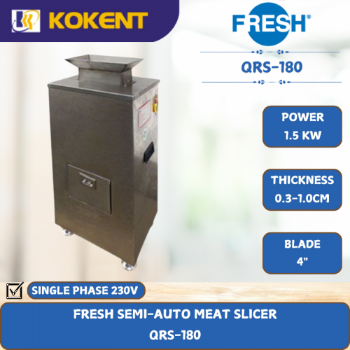 FRESH SEMI-AUTO MEAT SLICER [ 1.5KW ] QRS-180