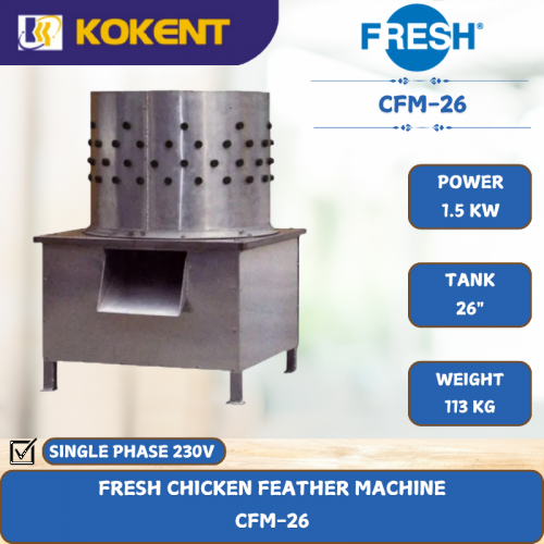 FRESH CHICKEN FEATHER MACHINE [ 1.5KW ] CFM-26