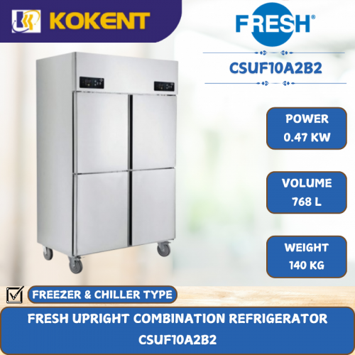 FRESH UPRIGHT COMBINATION REFRIGERATOR [ 0.47KW ] CSUF10A2B2
