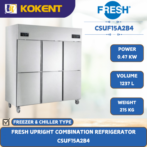 FRESH UPRIGHT COMBINATION REFRIGERATOR [ 0.47KW ] CSUF15A2B4
