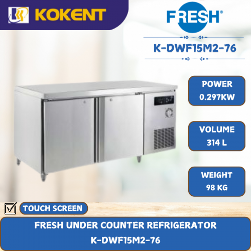 FRESH UNDER COUNTER REFRIGERATOR [ 0.297KW ] K-DWF15M2-76