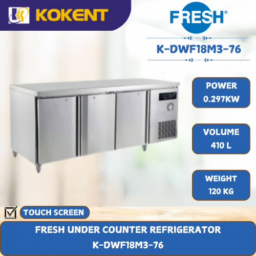 FRESH UNDER COUNTER REFRIGERATOR [ 0.297KA ] K-DWF18M3-76