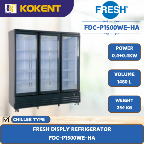 FRESH DISPLY REFRIGERATOR [ 0.4+0.4KW ] FDC-P1500WE-HA