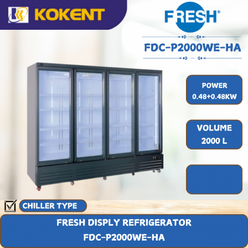 FRESH DISPLY REFRIGERATOR [ 0.48+0.48KW ] FDC-P2000WE-HA