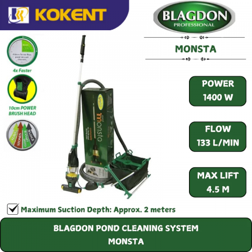 BLAGDON POND CLEANING SYSTEM [1400W.133L/MIN.4.5M/HEAD] MONSTA