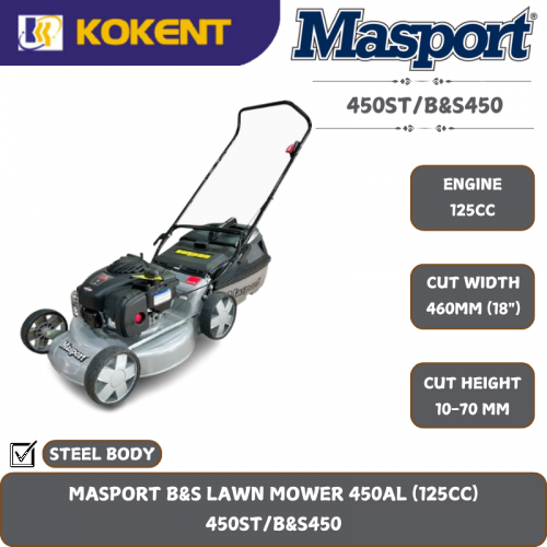 MASPORT B&S LAWN MOWER 450AL (125CC.18