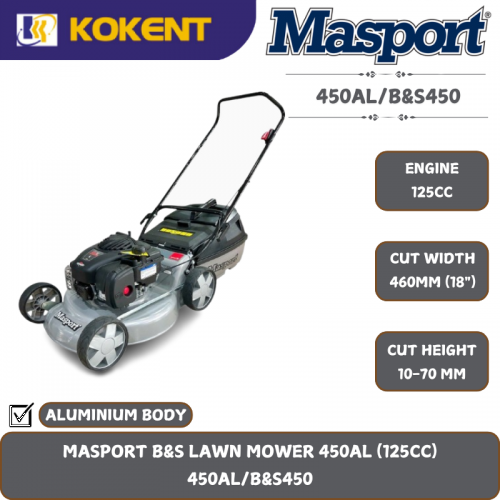 MASPORT B&S LAWN MOWER 450AL (125CC.18