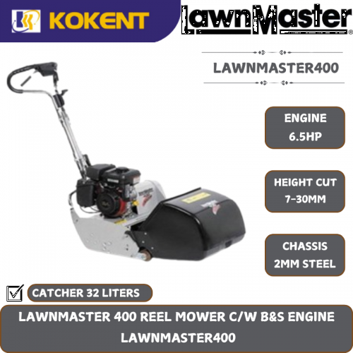 LAWNMASTER 400 REEL MOWER C/W B&S ENGINE [ 6.5HP ]  LAWNMASTER400