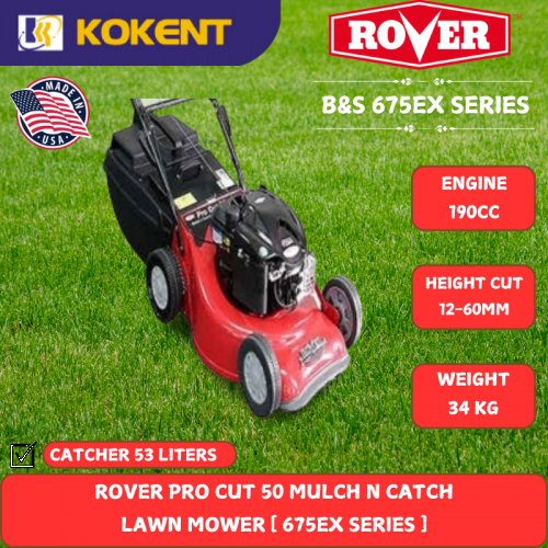 ROVER PRO CUT 50 MULCH N CATCH  LAWN MOWER 190CC [ 675EX SERIES ]