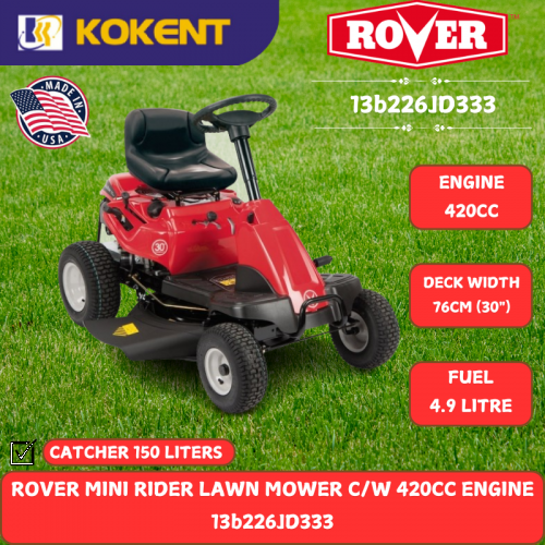 ROVER MINI RIDER LAWN MOWER C/W 420CC ENGINE  13b226JD333