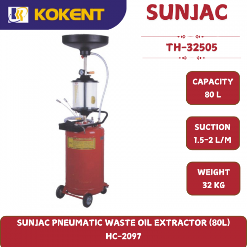SUNJAC PNEUMATIC WASTE OIL EXTRACTOR (80L)  HC-2097