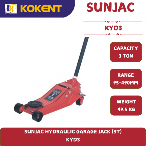 SUNJAC HYDRAULIC GARAGE JACK (3T)  KYD3